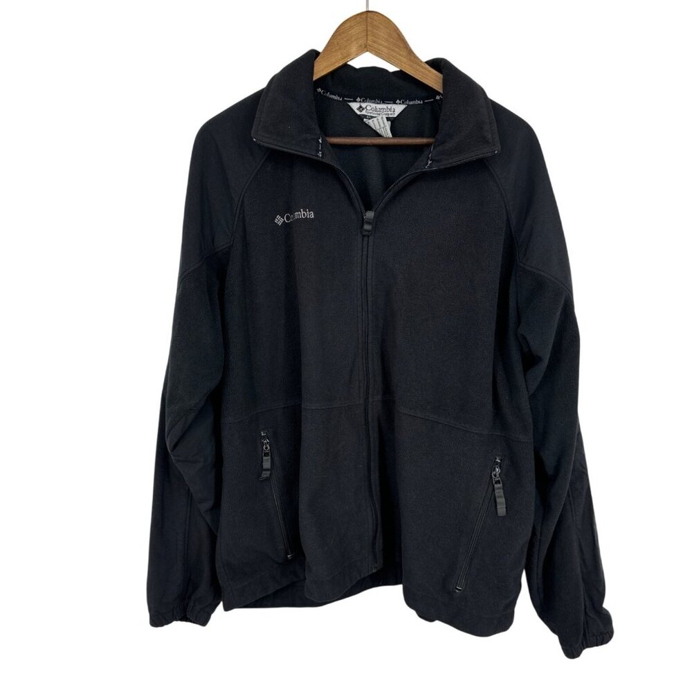 Columbia Mens Black Long Sleeve Full-Zip Fleece Jacket XL